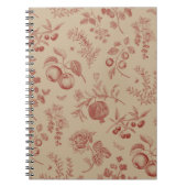 Vruchten, bessen en bloemen. Najaar naadloos patro Notitieboek (Voorkant)