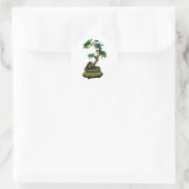 Vruchten Bonsai in Pot Bonsai Graphic Afbeelding Ronde Sticker (Tas)