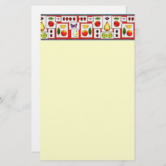 Vruchten Briefpapier (Voorkant / Achterkant)