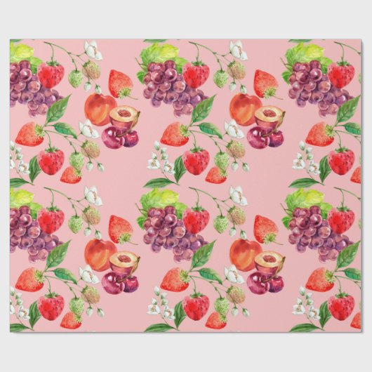 Vruchten Cadeaupapier (Vlak)