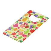 Vruchten Creditkaart Flessenopener (Voorkant Gekanteld)