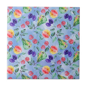 Vruchten en bessen. tegeltje