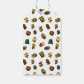  vruchten en bloemen cadeaulabel (Achterkant)