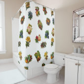  vruchten en bloemen douchegordijn (In situ)