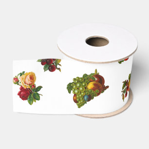 vruchten en bloemen grosgrain lint