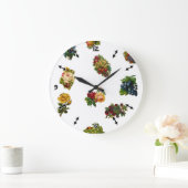 vruchten en bloemen grote klok (Huis)