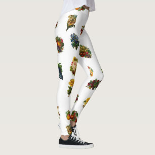  vruchten en bloemen leggings