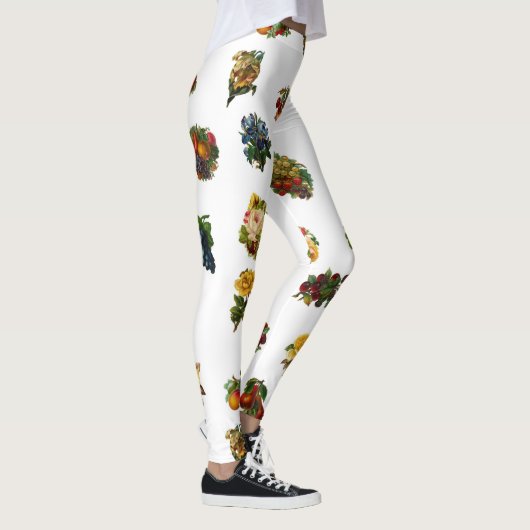  vruchten en bloemen leggings (Rechts)