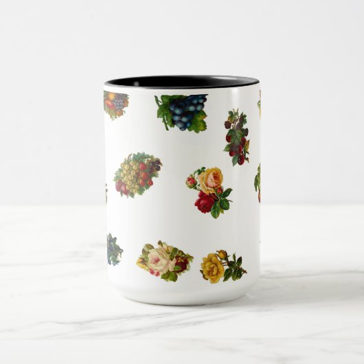 vruchten en bloemen mok (Midden)