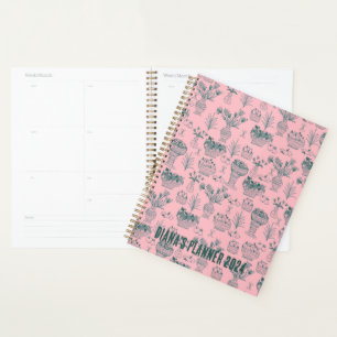 Vruchten en bloemen patroonbloemen Floral roze DOU Planner