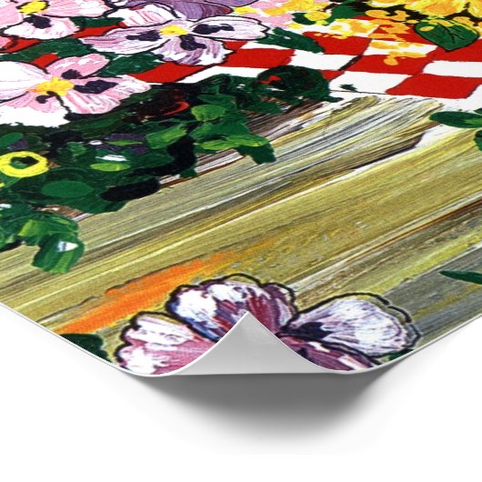 Vruchten en bloemen poster (Hoek)