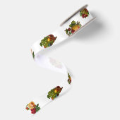vruchten en bloemen satijnen lint (Achterkant)