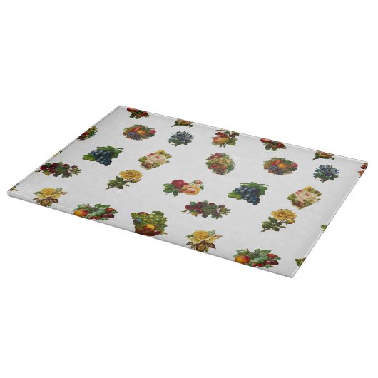  vruchten en bloemen snijplank (Hoek)