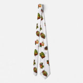  vruchten en bloemen stropdas (Achterkant)