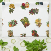  vruchten en bloemen theedoek (Gevouwen)