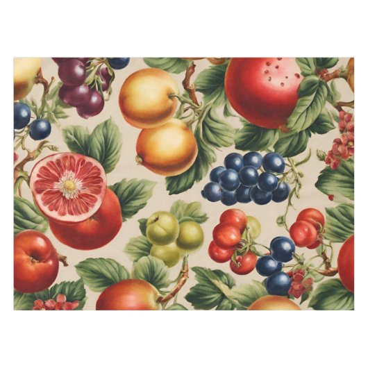Vruchten en bloemen uit de luxe Italiaanse tuin Tafelkleed (Voorkant (Horizontaal))
