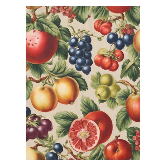 Vruchten en bloemen uit de luxe Italiaanse tuin Tafelkleed (Voorkant)