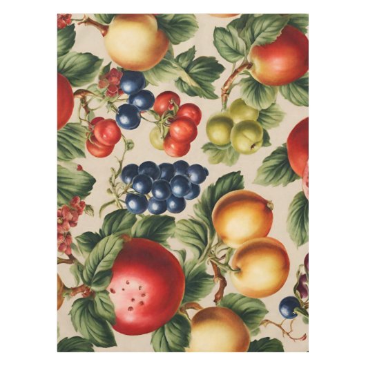 Vruchten en bloemen uit de luxe Italiaanse tuin Tafelkleed (Voorkant)