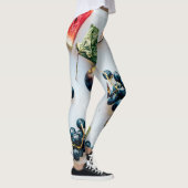 Vruchten en droog voedsel en bladeren patroon leggings (Rechts)