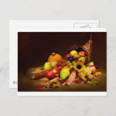 vruchten- en gastronomische cornucopie briefkaart (Voorkant / Achterkant)