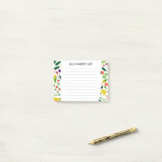 Vruchten- en gietijzer — maalderijproducten post-it® notes (Op bureau)