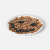 Vruchten en graan voor het koelen papieren bordje (Gekanteld)