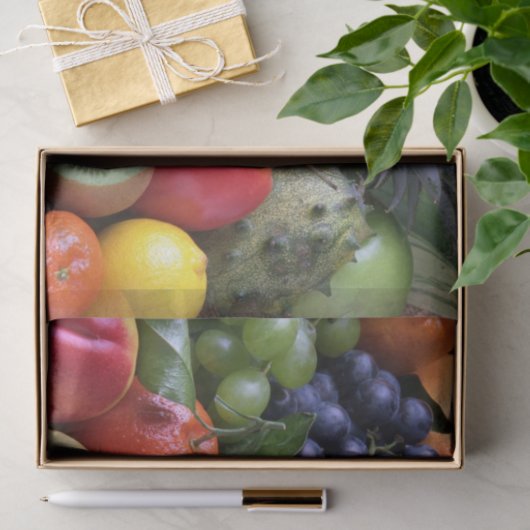 Vruchten en groenten tissuepapier (Geschenk)