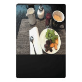 Vruchten en koffie mini klembord (Achterkant)