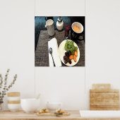 Vruchten en koffie poster (Keuken)