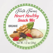 Vruchten- en Nut Snack Mix Canning Labels (Design 1)