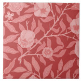 Vruchten en Pomegranaat in wijnrood en zacht Tegeltje (Voorkant)