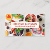 Vruchten en smoothies op tafel visitekaartje (Voorkant)