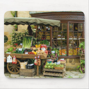 Vruchten- en Veg-kleurrijke Engelse Village Store Muismat