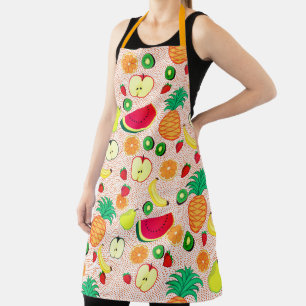 Vruchten en vitaminen, vers Fruity Cute Cheerful Schort