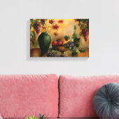 Vruchten en wijn met herfst Hues Canvas Afdruk (Insitu (Woonkamer))