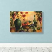 Vruchten en wijn met herfst Hues Canvas Afdruk (Insitu (Houten vloer))