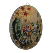 Vruchten en wijn met herfst Hues Dartbord (Voorkant Links)