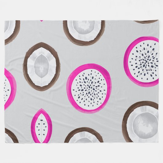 Vruchten fleece deken! (Voorkant (Horizontaal))