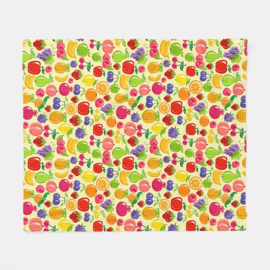 Vruchten Fleece Deken (Voorkant (Horizontaal))