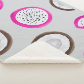 Vruchten fleece deken! sherpa deken (3/4)