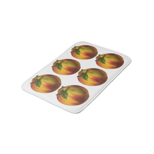  vruchten, gerijpt organisch perzik met leder badmat (Gekanteld)