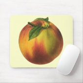  vruchten, gerijpt organisch perzik met leder muismat (Met muis)