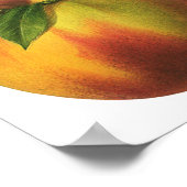  vruchten, gerijpt organisch perzik met leder poster (Hoek)