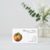 vruchten, gerijpt organisch perzik met leder visitekaartje (Staand voorkant)