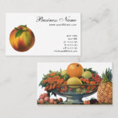 vruchten, gerijpt organisch perzik met leder visitekaartje (Voorkant / Achterkant)