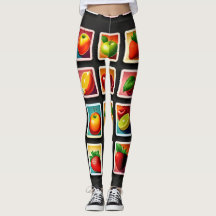 Vruchten in vierkante doos Rood Groen Patroon