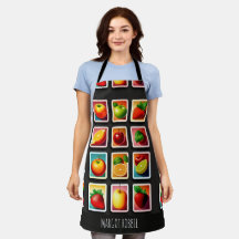 Vruchten in vierkante doos Rood Groen Patroon