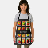 Vruchten in vierkante doos Rood Groen Patroon Schort (Insitu)