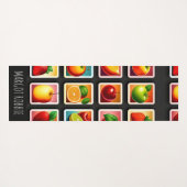 Vruchten in vierkante doos Rood Groen Patroon Yogamat (Achterkant (horizontaal))