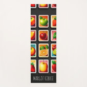 Vruchten in vierkante doos Rood Groen Patroon Yogamat (Voorkant)